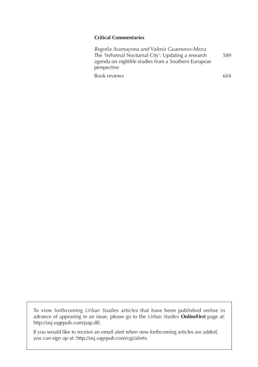 Urban Studies Journal tweet media