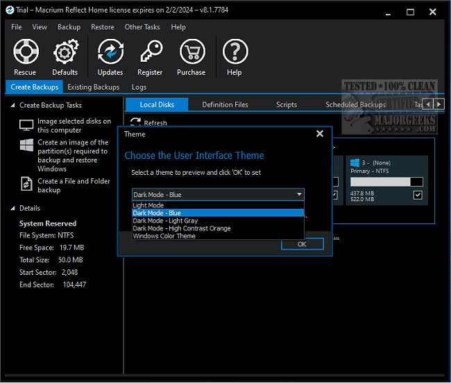 majorgeeks's tweet image. Updated - Macrium Reflect Home Edition allows you to easily make an accurate and reliable image of your HDD or individual partitions.
majorgeeks.com/files/details/… #MacriumReflect #software #diskpartition