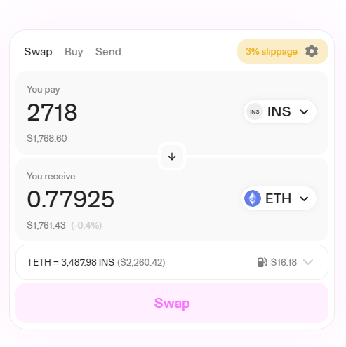 Hug_Store's tweet image. $INS Airdrop