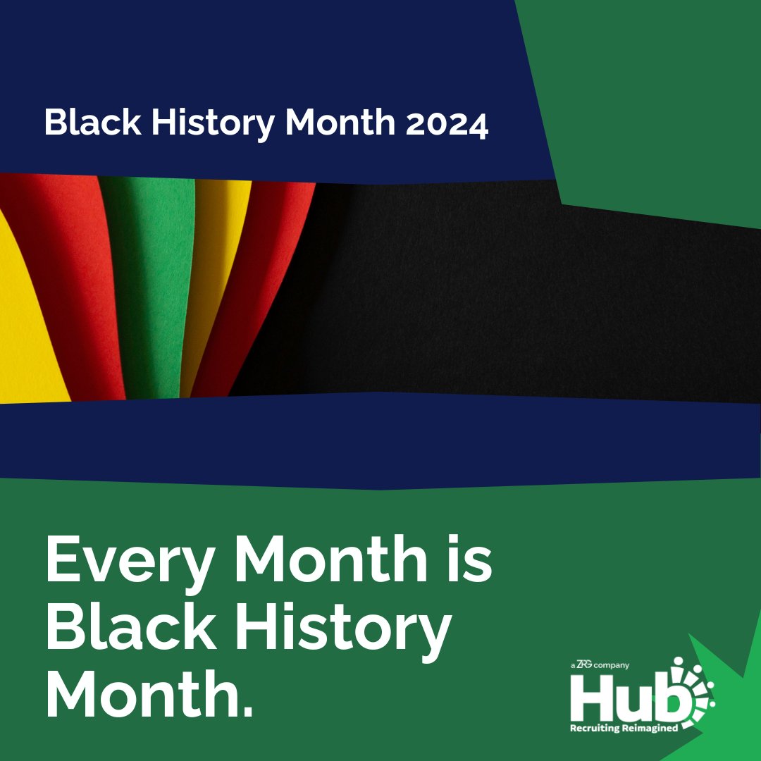 Hubzrg's tweet image. This month, let&apos;s celebrate the countless Black voices that have shaped our world and commit to amplifying them in February and every single month. 
#BlackHistoryMonth #hubrecruiting #experiencethedifference #diversityandinclusionmatters