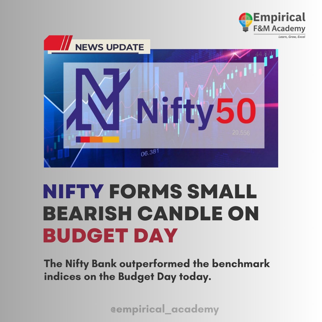 InvesTradeEFMA's tweet photo. The Nifty Bank outperformed the benchmark indices on the Budget Day on Thursday. The index rose nearly 200 points to close at 46,188, while the Nifty50 closed below 21,700 levels.

Follow @empirical_academy

#nifty50 #budgetday #trading #stockmarkets #newsupdate https://t.co/5N4jeq9Q9Q