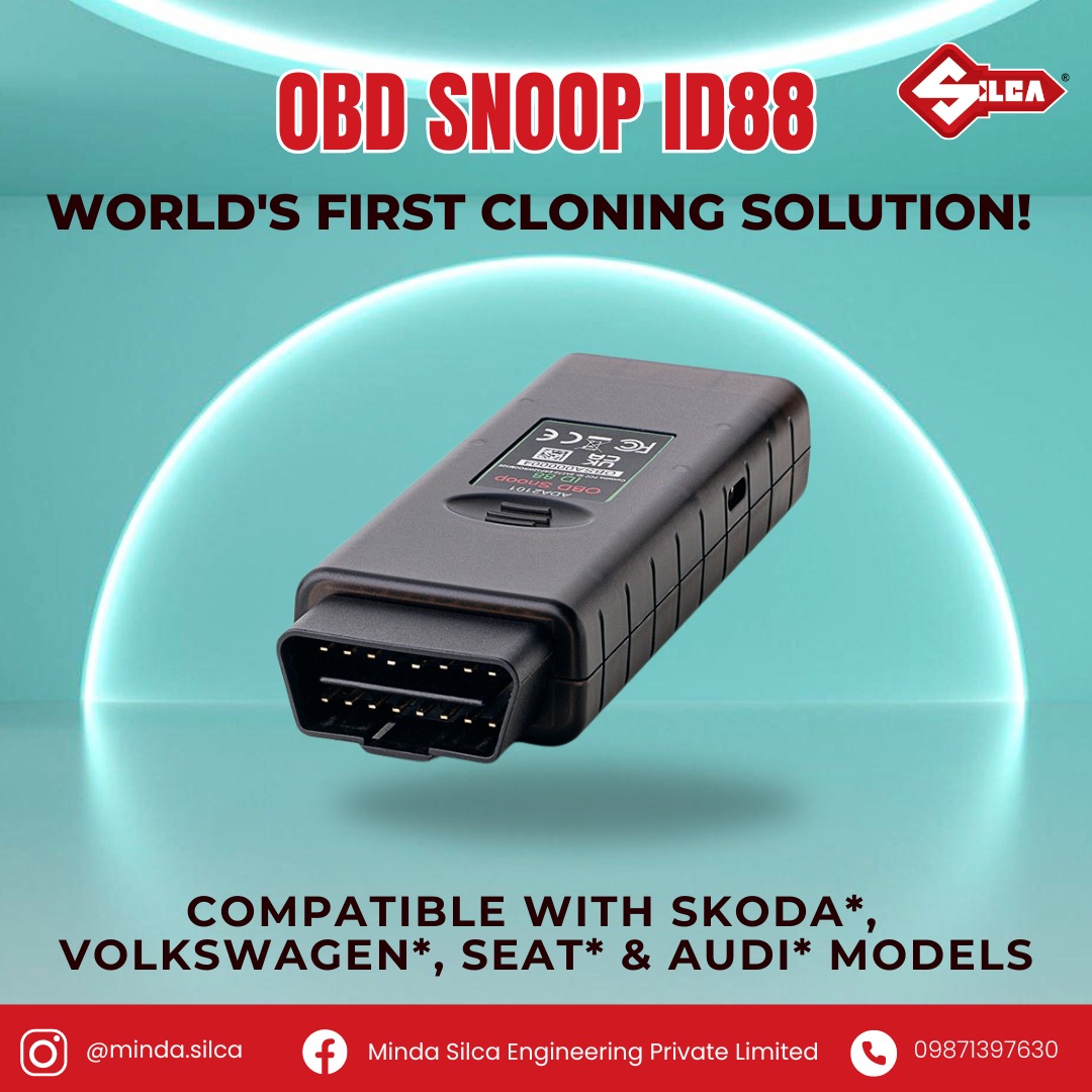 SilcaLtd's tweet image. Minda Silca has launched the brand new OBD SNOOP ID88 TODAY at Automechanika 2024!

#MindaSilca #FlipKey #Automechanika #PragatiMaidan #NewDelhi #Feb2024