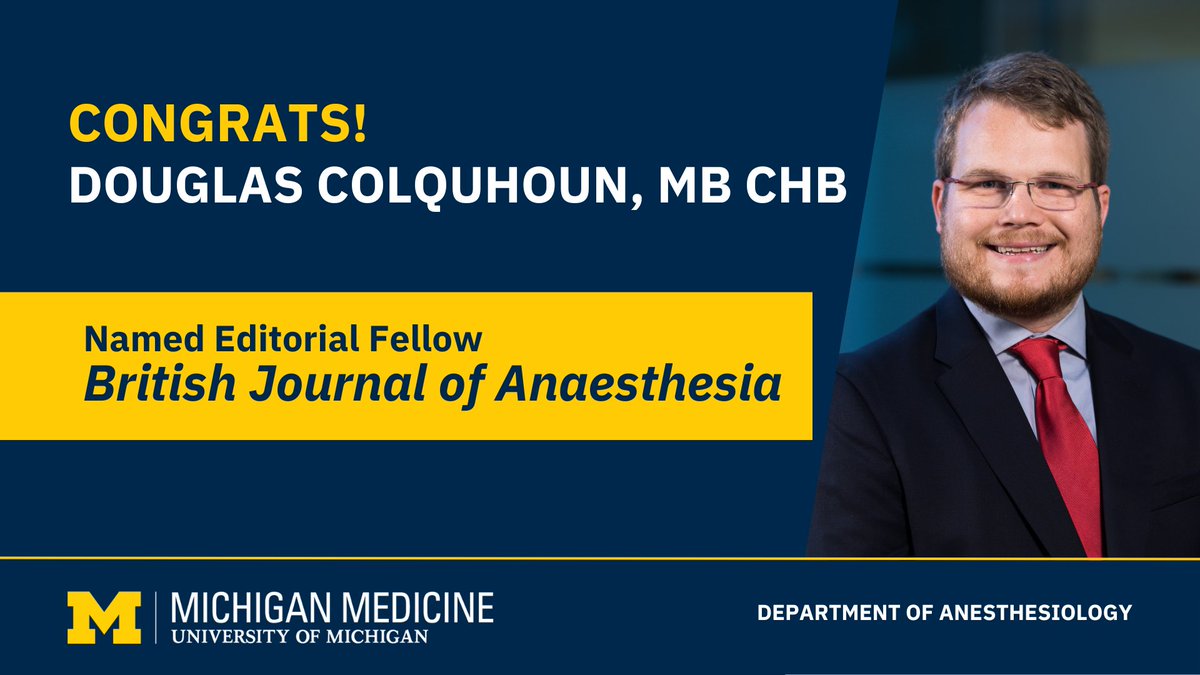 Michigan Anesthesiology tweet media