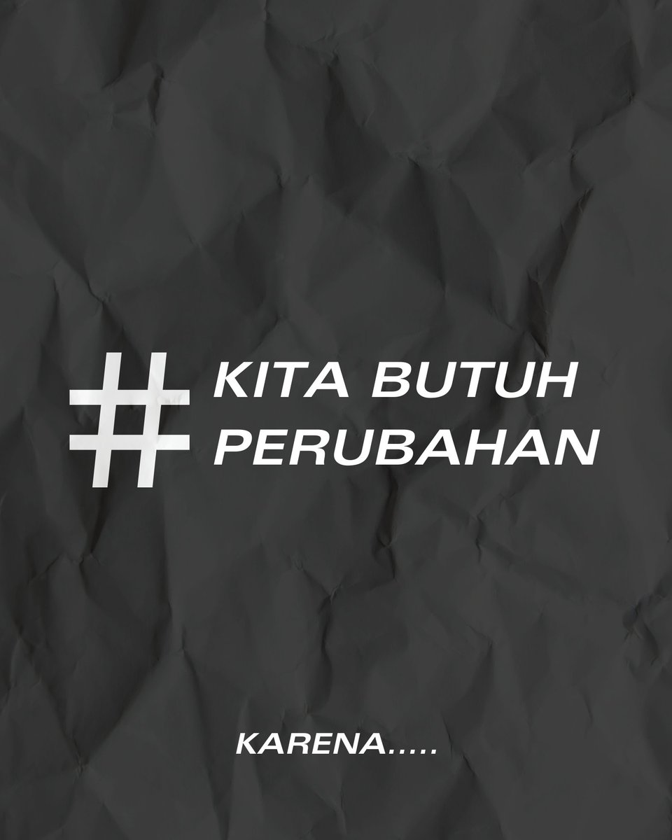 #KitaButuhPerubahan 

Kita butuh perubahan karena kondisi Indonesia saat ini sedang tidak baik-baik saja, elit elit rakus yang hanya memikirkan kekuasaan sedang memikirkan bagaiman melanjutkan kekuasaan mereka.

𝙆𝙞𝙩𝙖 𝙝𝙖𝙧𝙪𝙨 𝙗𝙚𝙧𝙜𝙚𝙧𝙖𝙠 !

📎linktr.ee/kitabutuhperub…