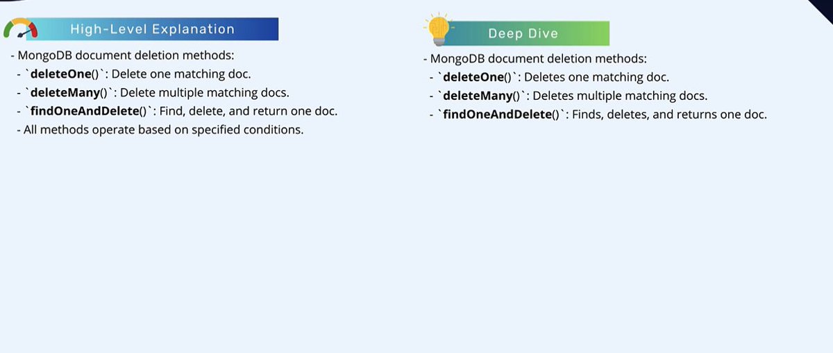 N1shantChauhan's tweet image. MongoDB journey keeps getting richer!  Mastered the 'update' and 'delete' methods today, empowering my data manipulation arsenal, shaping dynamic applications seamlessly.  #MongoDB #DataManipulation #TechSkills