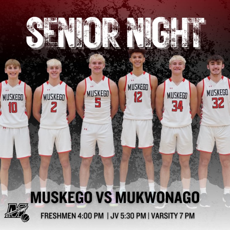 MuskegoHSHoops's tweet image. Senior night in the North Gym!! Come out and support for the last home game of the season! 7pm tip! Go Warriors!! 🏀