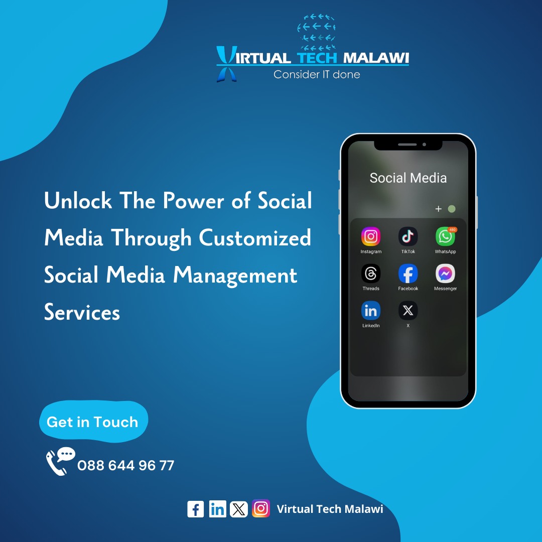 VirtualtechMw's tweet photo. Elevate Your Online Presence with Our Social Media Management Services. Contact us to get started.
#SocialMediaMarketing #DigitalPresence #ConsiderITDone https://t.co/tSX0NxUQeV