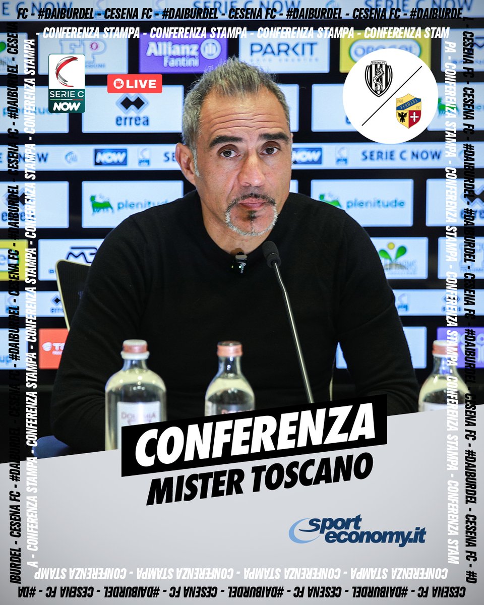 calciocesenafc's tweet photo. 🎥 Domani in diretta le parole di mister #Toscano alla vigilia del match contro la #Fermana
📌 Alle ore 12:45 LIVE dall' Orogel Stadium Dino Manuzzi sulla nostra pagina Facebook
🤝 Sponsored by https://t.co/FvHauzySOg https://t.co/iNr0gHZenm