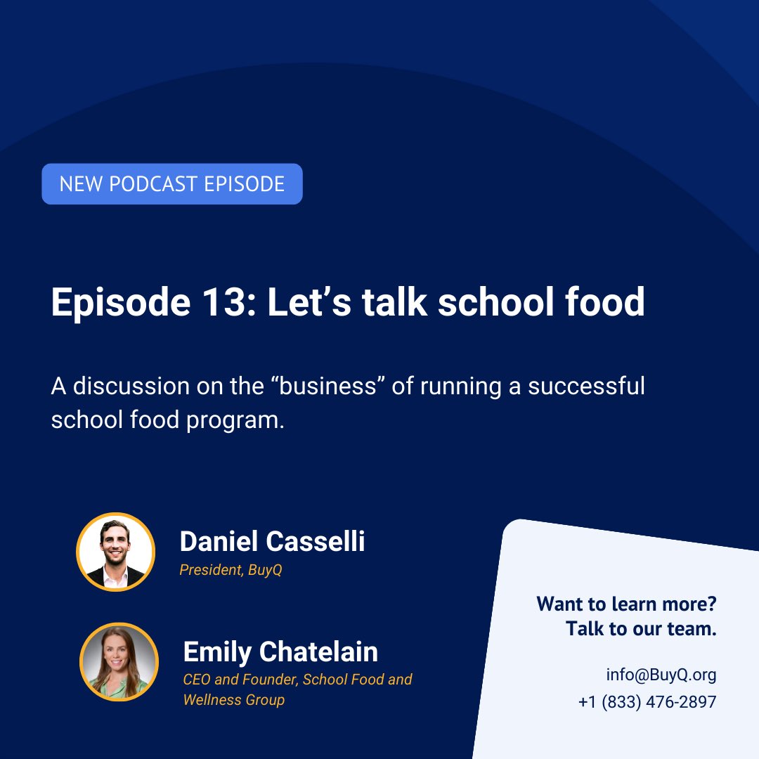 Thanks <a href="/BuyQgpo/">BuyQ</a> for having me on the Charter Insider podcast to chat about the mechanics of running a #schoolfood program. Give them a follow and listen!