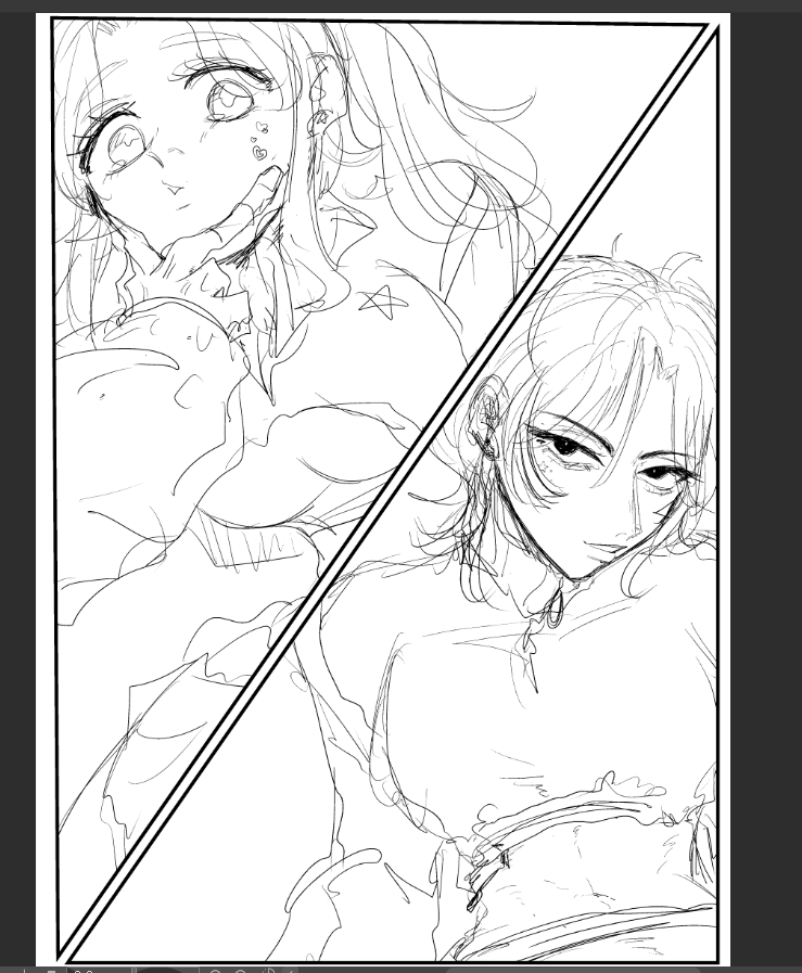 後ろ下書きでめっちゃ可愛いから～～～～～‼️‼️😭✊✊💕💥 