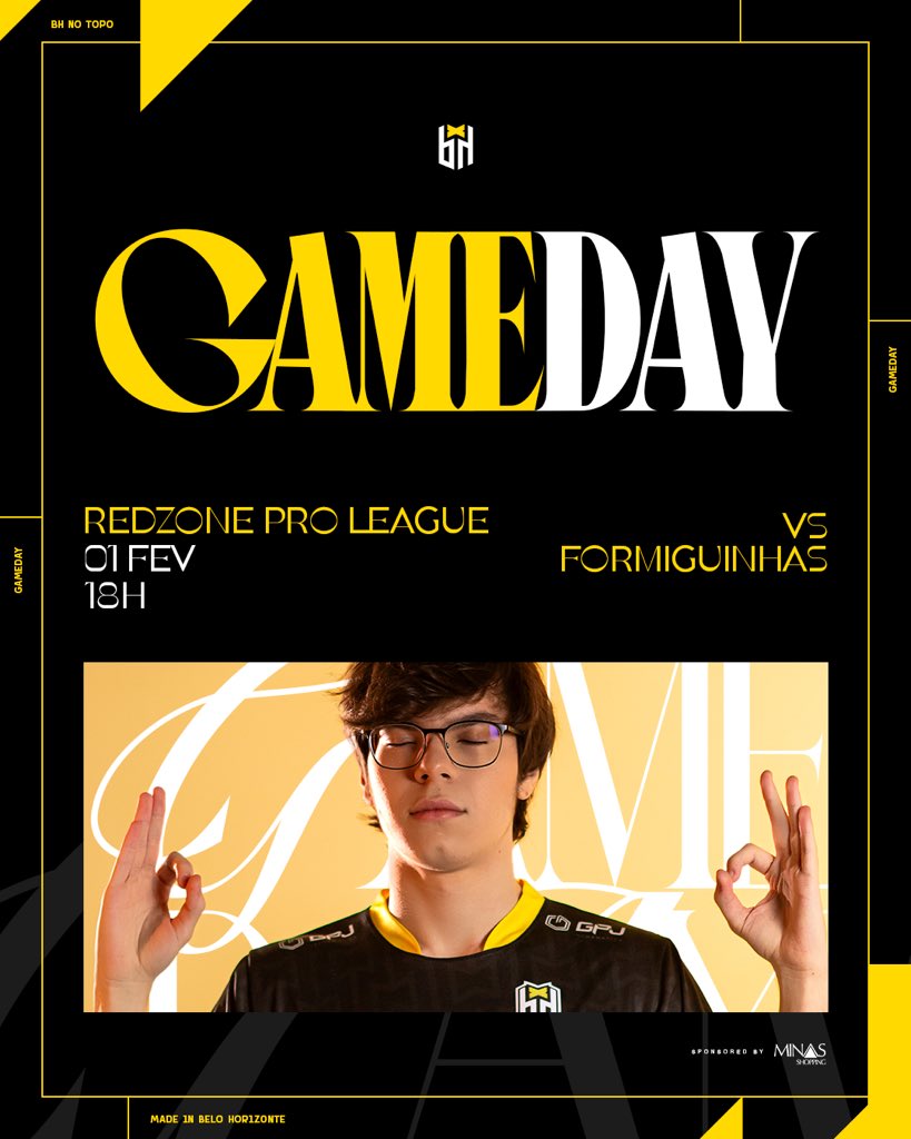 bhbountyhunters's tweet photo. É HOJE! Tudo ou nada! 🔥
Jogamos mais uma série valendo a vida pela RedZone Pro League!
🆚 #Formiguinhas
⏰ 18h
📺 https://t.co/Wvsy0wO3qc
Nossa última transmissão foi insana, e nessa eu quero o dobro de empenho! #goBH 💛🖤
#BHnoTopo #bountyhunters 💛🖤 https://t.co/Uq4dr1GcBd