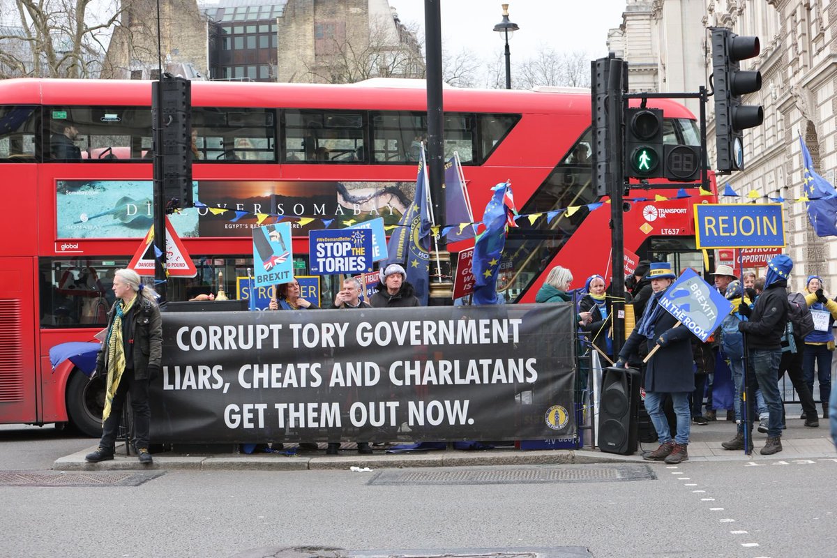 NE4EU's tweet photo. Another great action shot from @Anthony_M_Kelly from yesterday's protest in Westminster for Brexit Day! #brexit4 #BrexitHasFailed #RejoinEU https://t.co/OE6296feAY