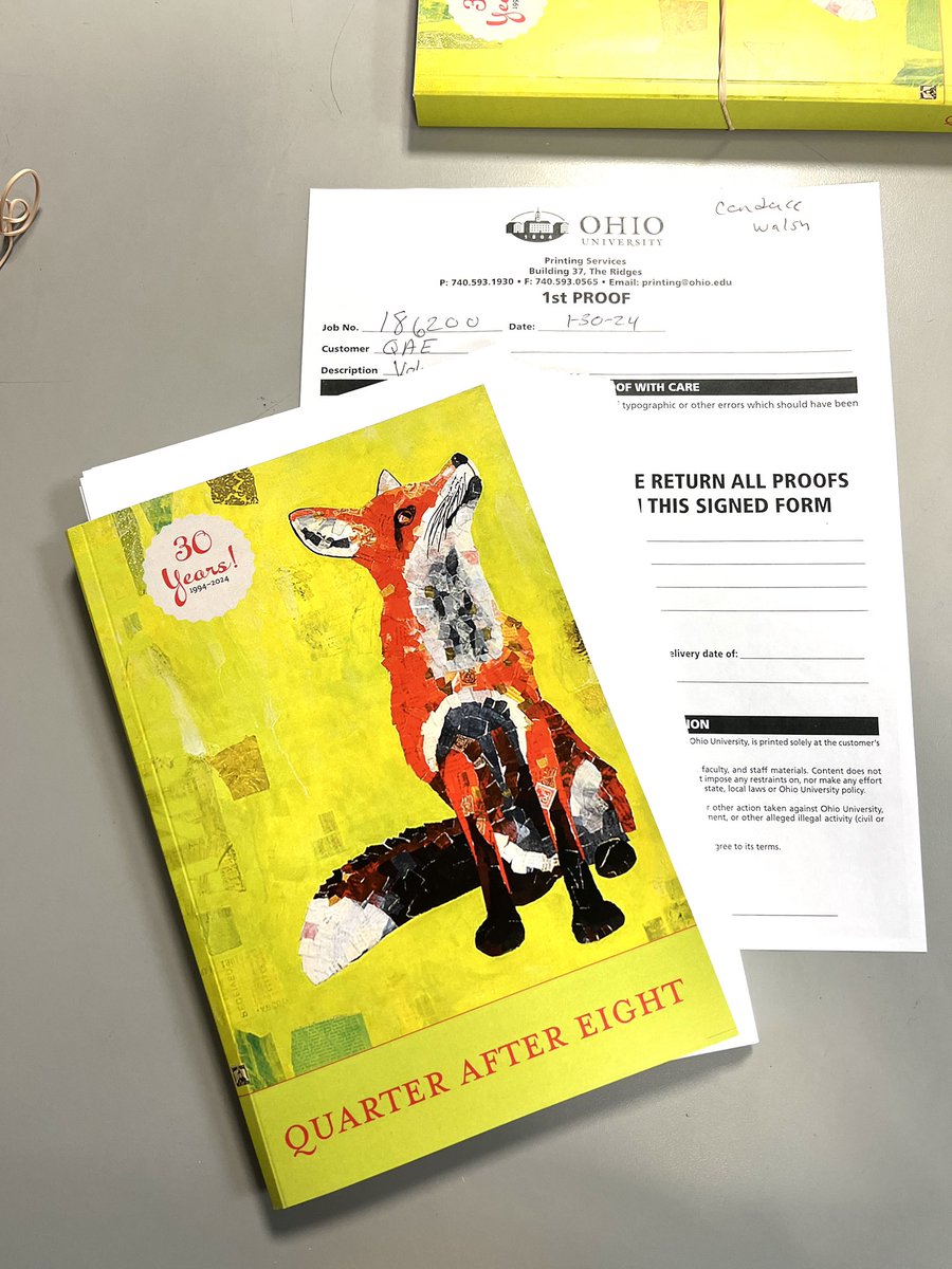 Proofs approved! 30 years of Quarter After Eight 🦊🎈🎈🎈x 🔟!