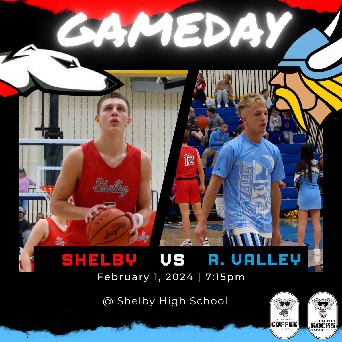 AustinParrigan's tweet image. 🏀 Game Day Alert! 🏀 Get ready for an epic showdown between River Valley and Shelby basketball teams! Last time they clashed, Shelby barely clinched victory in the final seconds. Don’t miss the action at Shelby’s home turf! 🎉 #GameDay #BasketballShowdown #rivervalleyvsshelby
