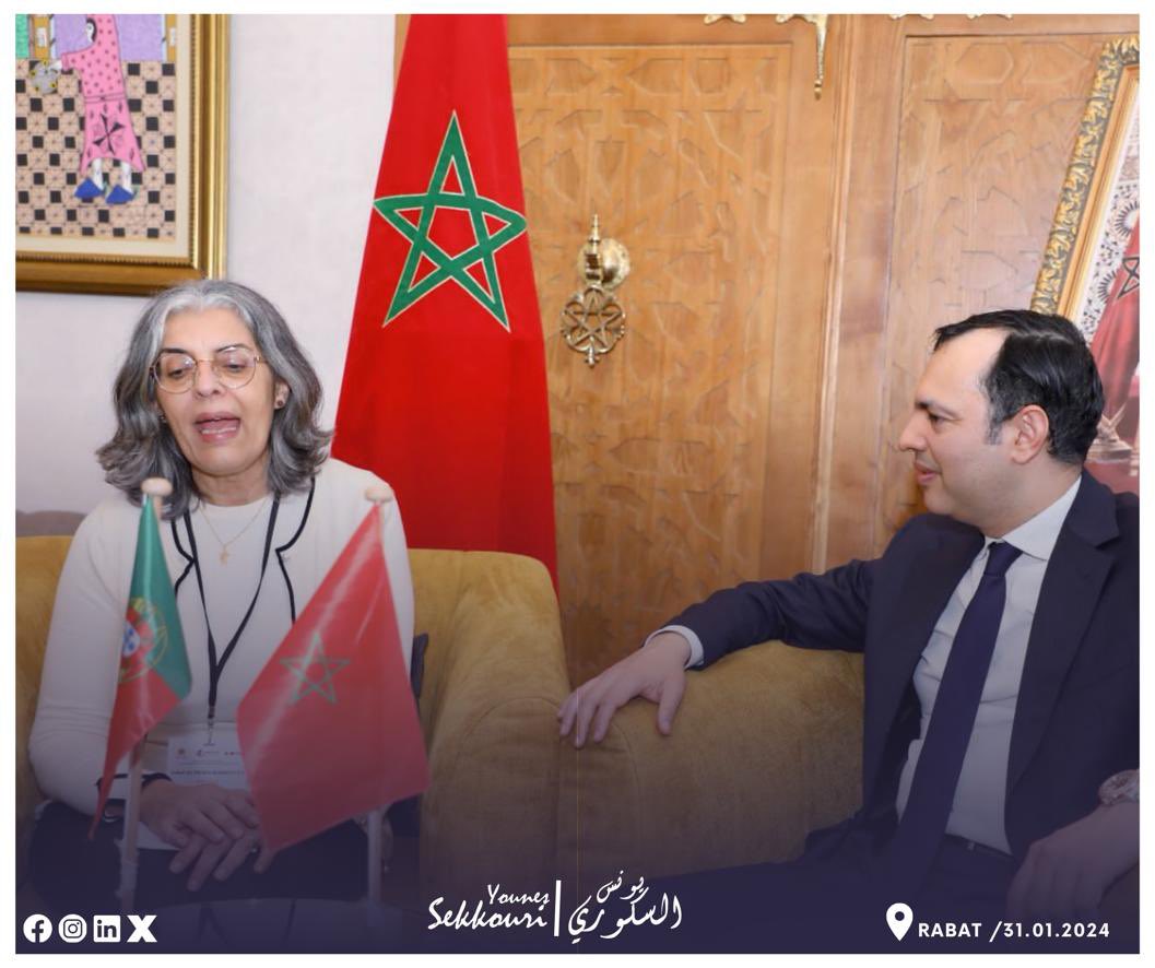 younessekkouri's tweet photo. A productive bilateral meeting took place with Ms. Isabel Almeida Rodrigues, Portugal's 🇵🇹Secretary of State for Equality and Migrations, during the #circularmigration event, part of the #ProcessusDeRabat Dialogue.
@MIEPEECMAROC @aparlamentares @Rabat_Process https://t.co/J3fCLovFXZ