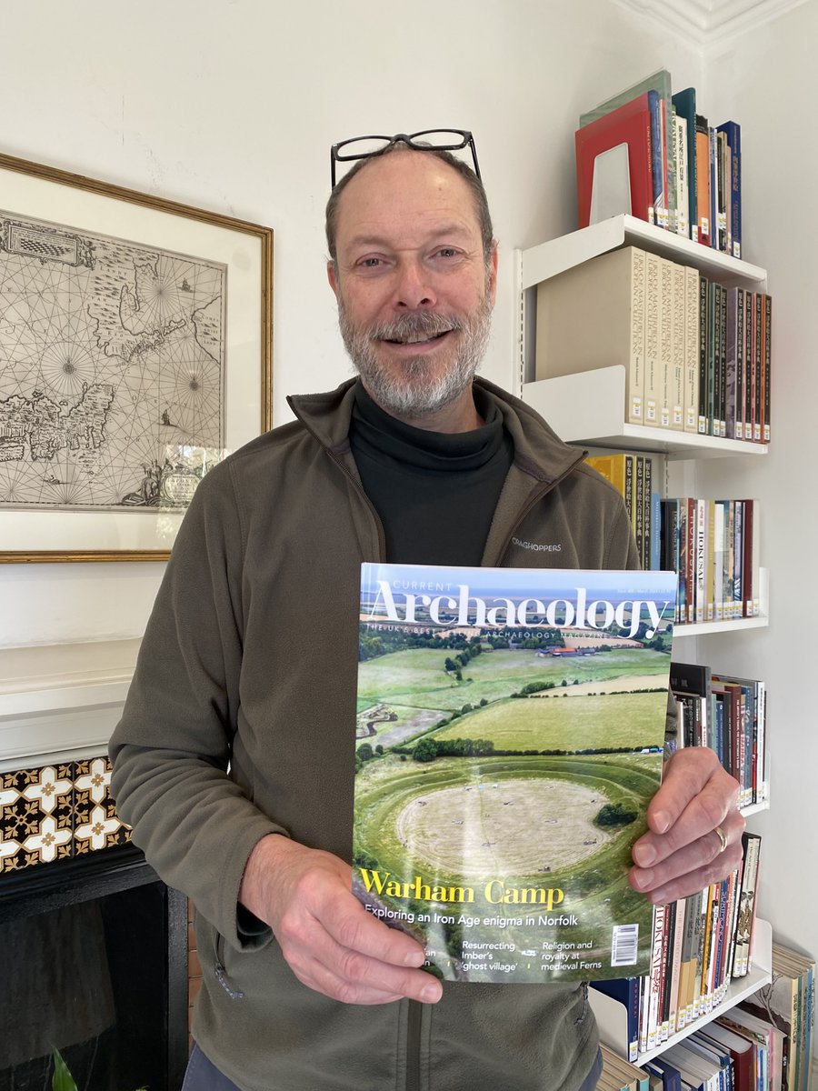 Very happy Warham Camp is on the cover of this month's Current Archaeology. the-past.com. Thanks to <a href="/carlyhilts/">Carly Hilts</a>. Thanks to our partners, The Restoration Trust, <a href="/CambridgeUnit/">Cambridge Archaeological Unit</a> <a href="/SISJAC_UK/">Sainsbury Institute</a> <a href="/uniofeastanglia/">UEA</a>  and funders <a href="/HeritageFundUK/">The National Lottery Heritage Fund</a> @SocAntiquaries  <a href="/NNArchaeolSoc/">Norfolk & Norwich Archaeological Society (NNAS)</a>