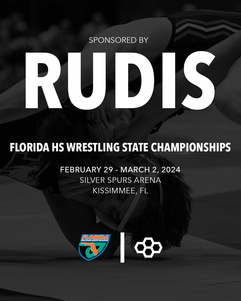 Wrestling State Championships are here & FHSAA is proudly sponsored by @the_rudis. RUDIS provides wrestling shoes & apparel that give athletes the edge & confidence to reach their greatest dreams. Thanks FHSAA wrestling community for being a part of what makes @the_rudis great.