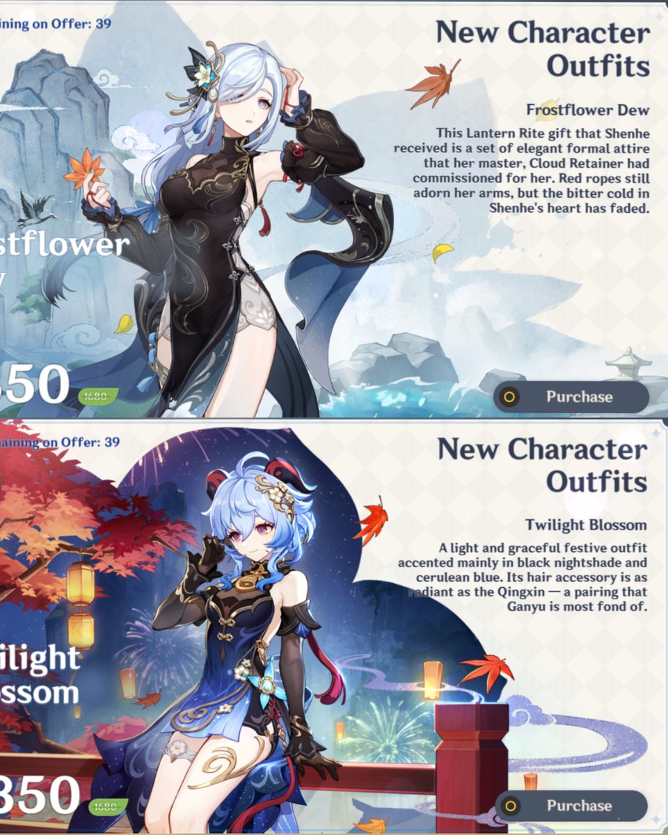 yaemikoscult's tweet image. 4.4 SKIN / WELKIN GIVEAWAY ❄️

📍 RT + follow
📍 reply with any Shenhe/Ganyu media (no art repost if artist don't allow pls!) 

💌 Ends February 14
💌 I'll buy you 5 welkins (1,500 GC in total)
🏅 2 winners by a random picker

Good luck! 💙