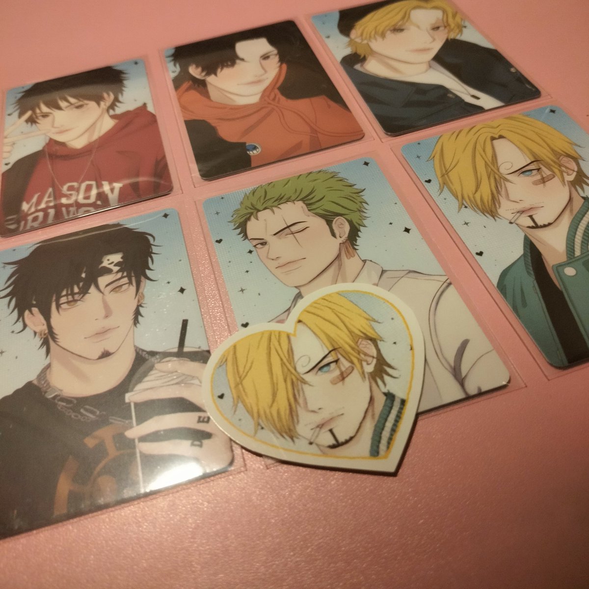 allforyyj's tweet photo. ꒰⁠⑅⁠ᵕ⁠༚⁠ᵕ⁠꒱⁠˖⁠♡ #FromVishen @bastardvishen 

my vieish one piece pcs and maichiatto62 blade set arrived safely >< so cute ng packaging hihi also choso sticker pogi https://t.co/pArBVkL9cf