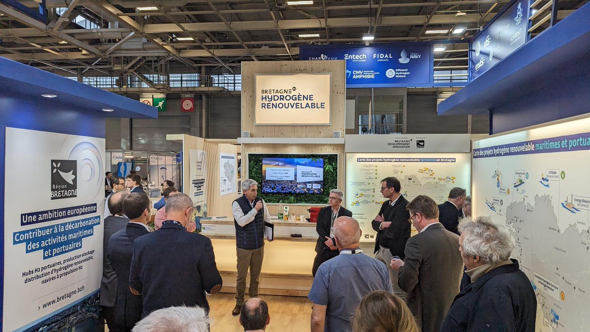 L’étude H2 Bunkership sur la pre-faisabilité du lancement d’un navire de transport d’hydrogène liquide est présentée sur le pavillon Bretagne  
📍Stand 4M32