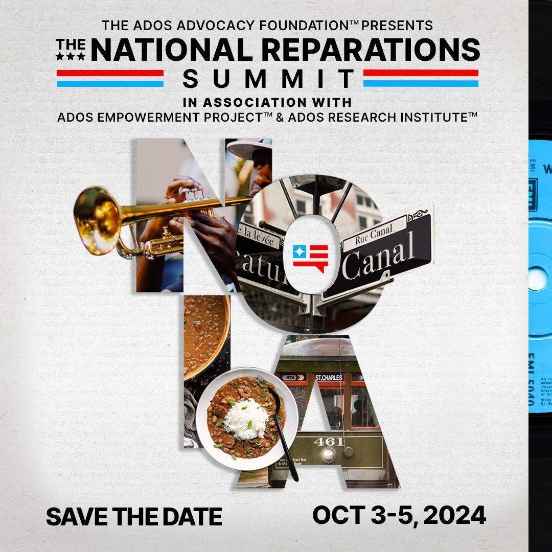 In the spirit of our ancestors, we won't be ignored and we can't be silenced. With each drumbeat, ADOS gets louder! Join us at the National Reparations Summit October 3 - 5, 2024 in New Orleans. This is the Reparations event to attend! #ADOSHistoryMonth #news #BlackHistoryMonth