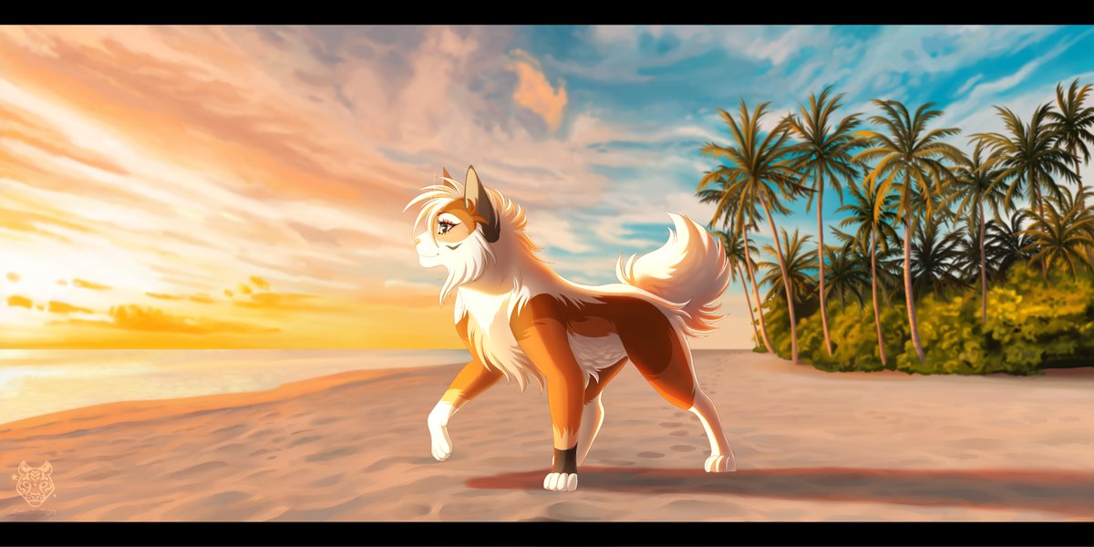 CelestialTigris's tweet photo. Gift for a friend of their oc, Malibu! https://t.co/Kn7NrJ024B