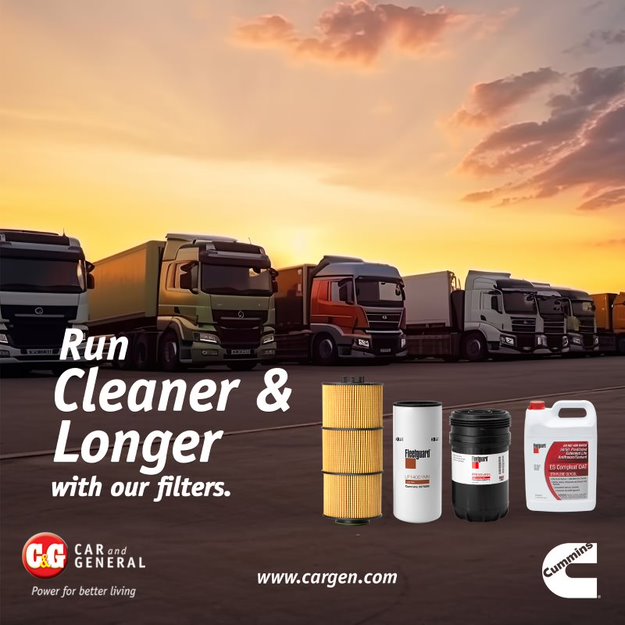 Empower your engine with Fleetguard - where cutting-edge filtration meets uncompromising performance.

#CarandGeneral #Cargen #Cummins #Fleetguard #InnovativeSolutions #Spareparts #Airfilters #Makingcustomerssmile