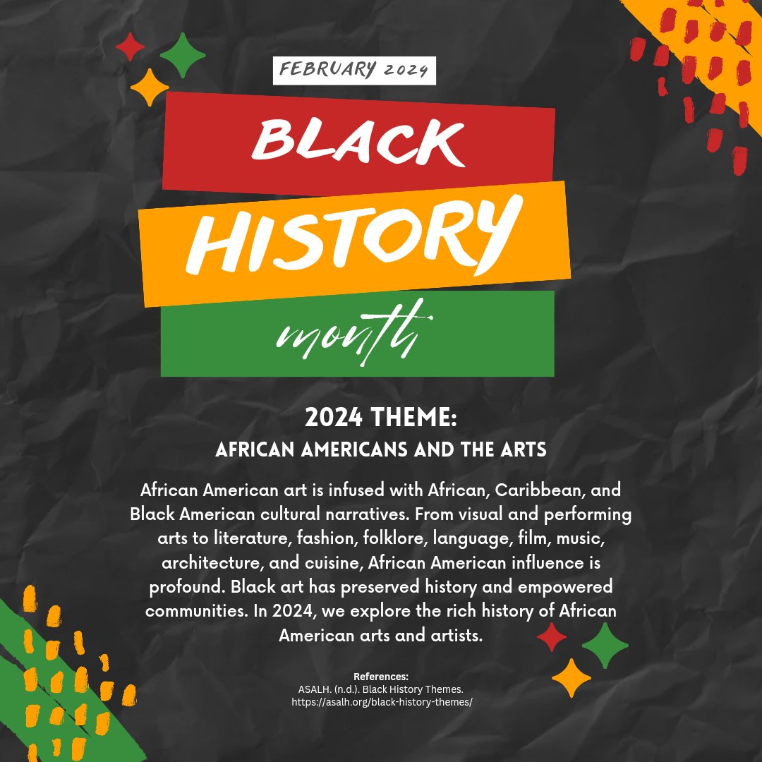 Let's celebrate Black History Month by honoring the vibrant contributions of African Americans to the arts. As we reflect on the progress made, let's also inspire hope for the continued advancement of creativity and cultural expression.