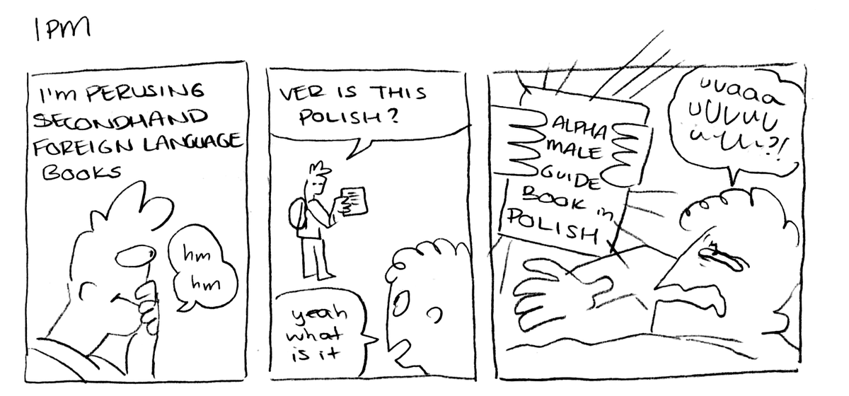 they read a bunch of it out for me and now i am an Alpha Male #hourlycomicday #hourlies