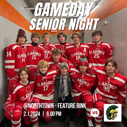 o_brother's tweet photo. 🚨🚨🚨🚨#ClarenceProud to see Varsity hockey in action TONIGHT🚨🚨🚨🚨 Come celebrate 12 graduating SENIORS @CVH_Central  🏒🏒⬇️⬇️⬇️⬇️ https://t.co/Nv1PWUaKyV