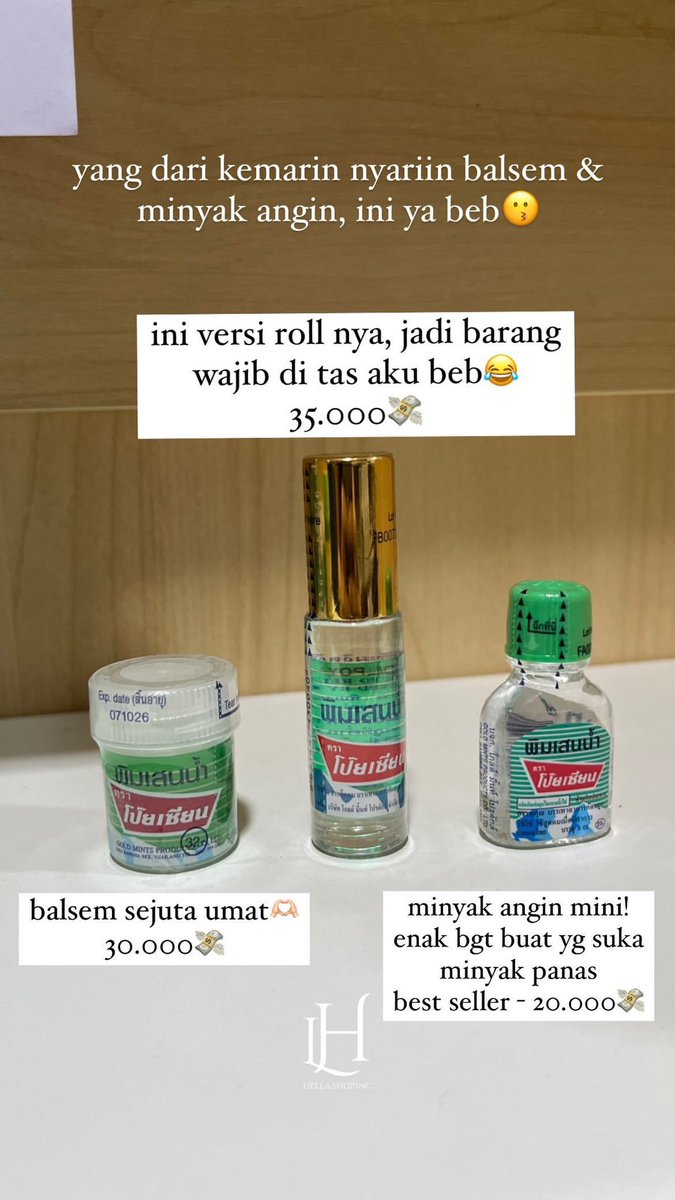 Frozzeid's tweet photo. Salonpas, zambuk, minyak angin Thailand https://t.co/jKDDfQPaw6