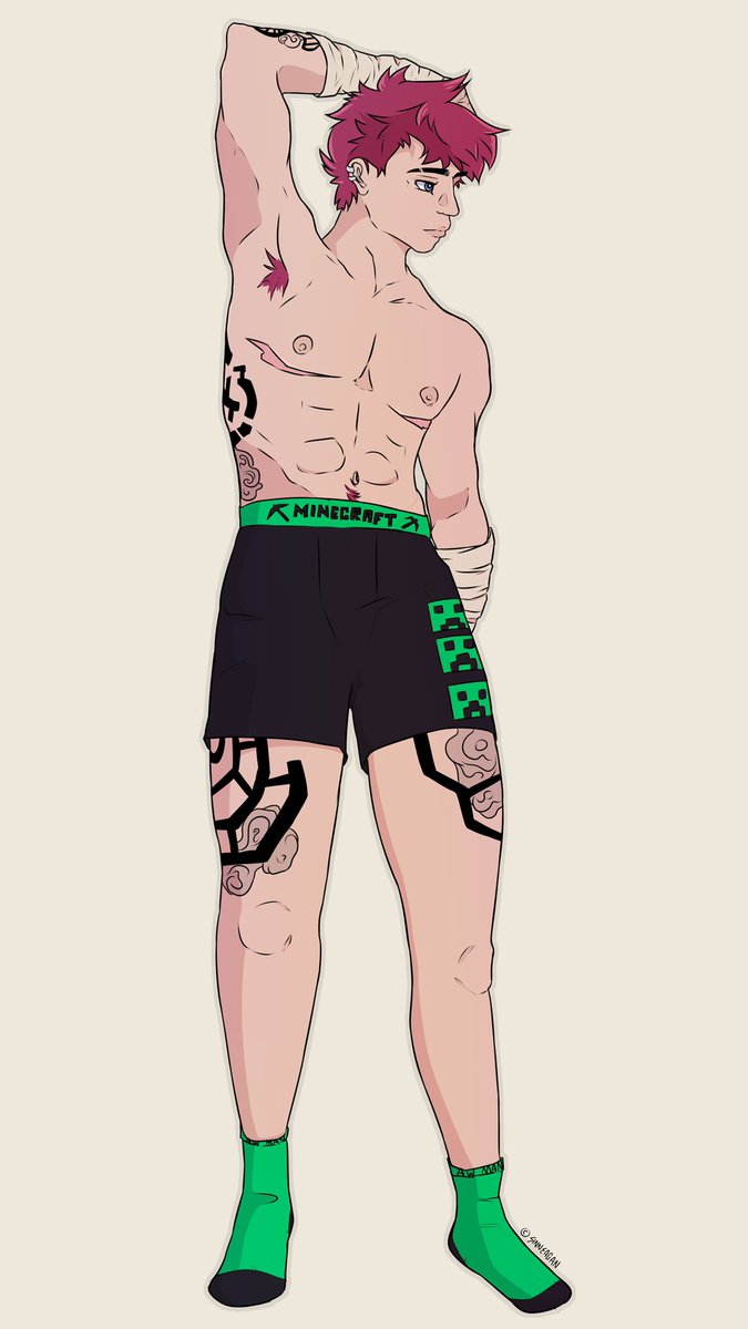 double posting this here from my nsfw account because i’ve decided it’s probably fine she’s just topless 🙄

minecraft is in the arcane universe everyone riot told me !