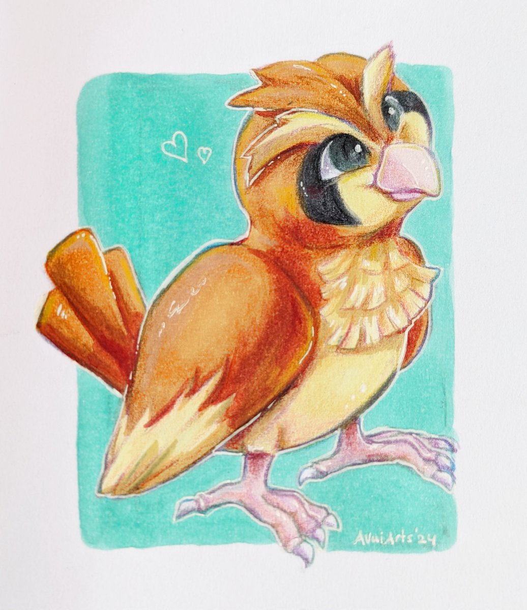 AvuiArts's tweet image. # 16 Pidgey

Have a lil cutie bird &amp;lt;3

#pokemon #pokémon #kantopokemon #pidgey #pidgeotto #pidgeot #traditionalart #pokemonart #pokemonfanart