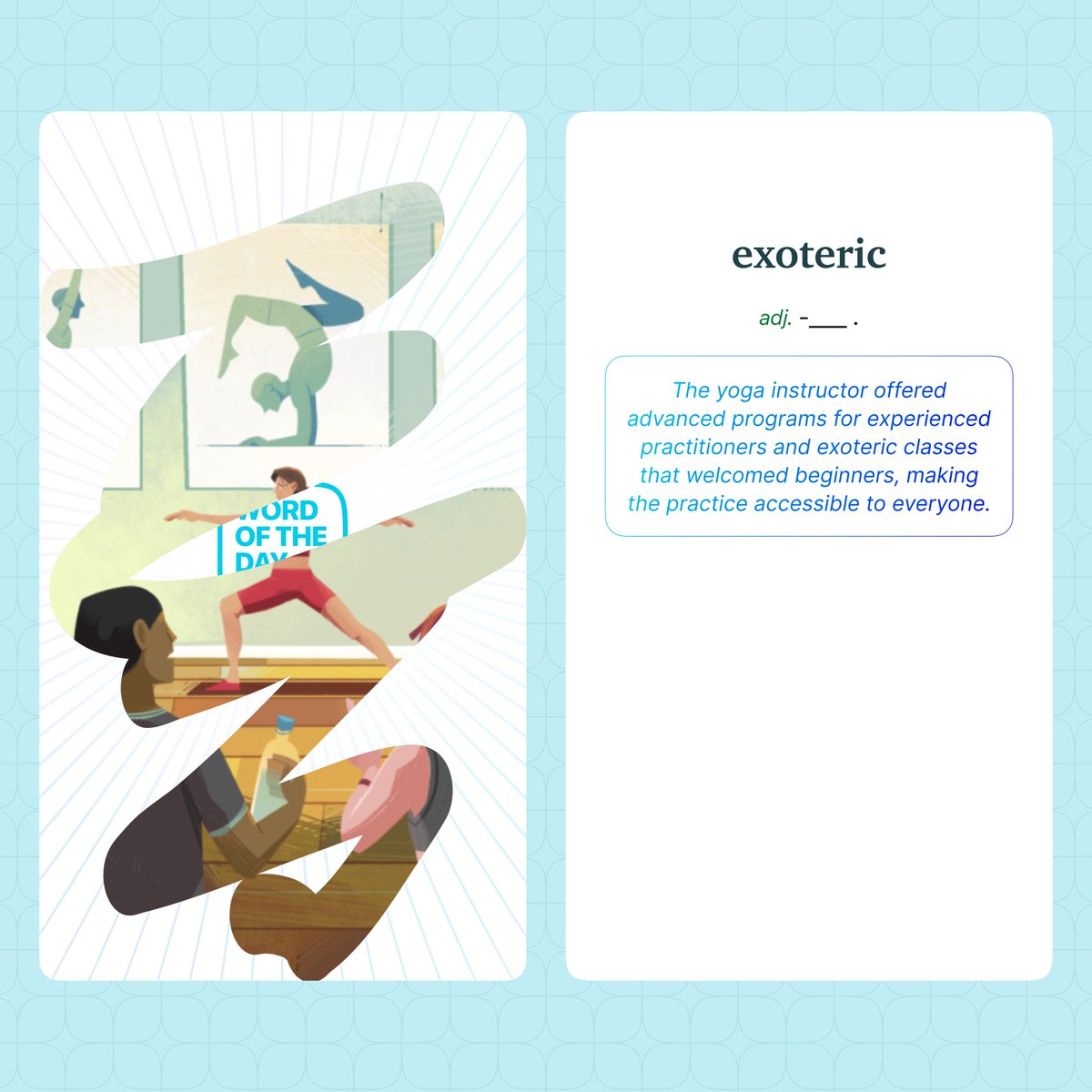 wordofthedayeng's tweet image. Let&apos;s test your vocabulary! What does ✨exoteric✨ mean?
A) Difficult to understand
B) Easily understood by the masses
C) Specialized knowledge
Comment your answer! 🧠 #VocabQuiz #KnowledgeForAll