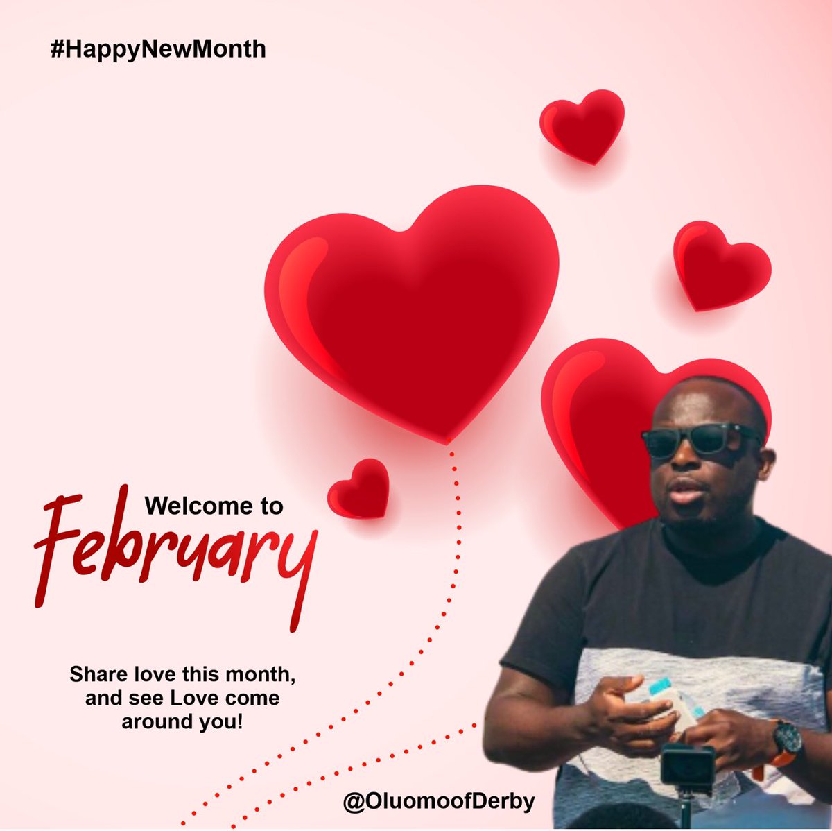 Oluomoofderby's tweet photo. Happy New Month, Welcome to February.
Spread love generously this month, and watch it circle back around you with warmth and joy.
Let the spirit of February bring positivity to your days.
#ShareLove #Monthoflove #Februarymagic https://t.co/rM2a3a0Qcf