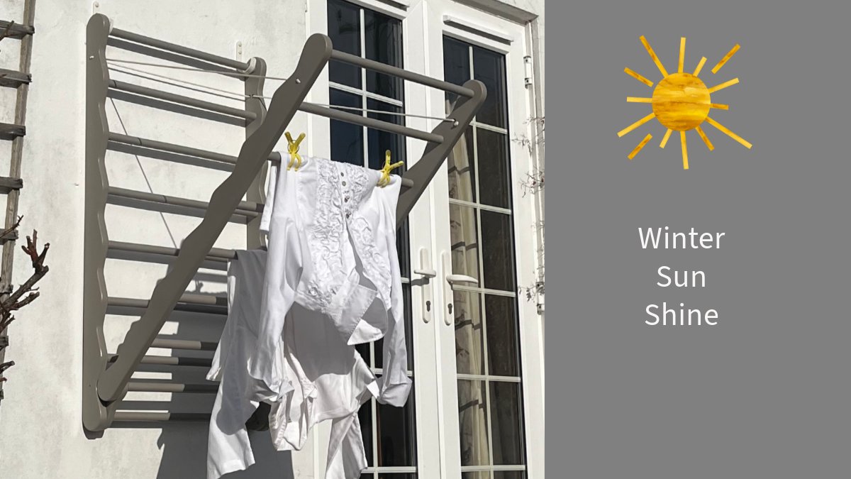 Laundry ladders are the perfect way to hang your laundry in
the Winter Sun Shine.

🗑️Sun dries your clothes quickly
🗑️EV rays kill bacteria and sanitise your clothes
🗑️Fresh air and sunshine are natural fabric fresheners
🗑️Sun rays are a natural bleach
😀 Top up your vitamin D