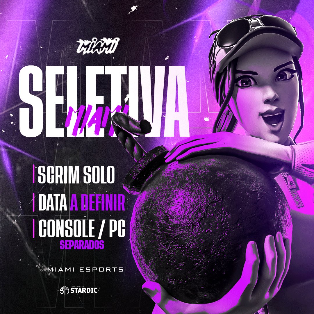 Miami_Ofc's tweet photo. SELETIVA MIAMI E-SPORTS 🏆

💜 Você, torcedor roxo da Miami, quer fazer parte da nossa poderosa equipe de jogadores profissionais? Sua hora chegou!

• Seguir @tspbrasil1
• Seguir na Twitch @Zalton_flu e @tsp_cup
• Usar code "TSPCUP" na loja
• Like + RT https://t.co/cW1QDw1YxM
