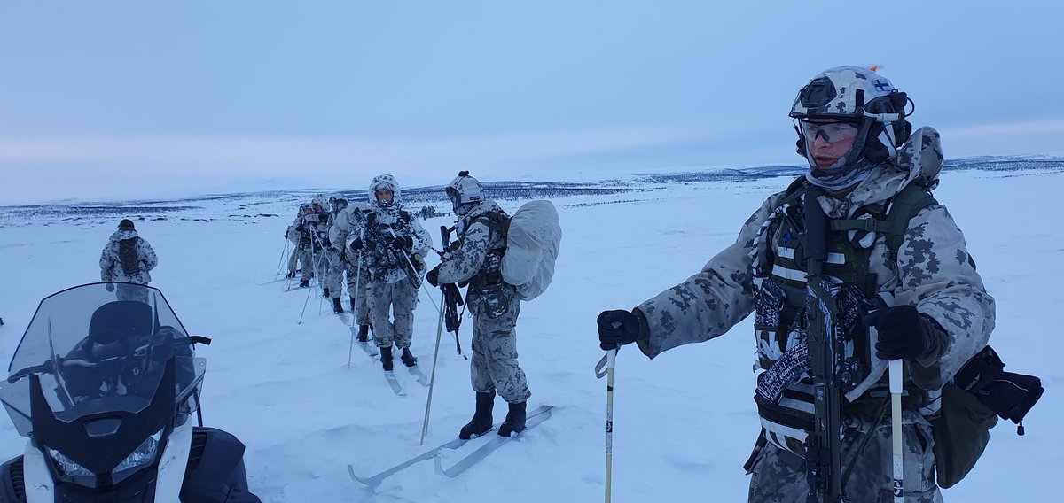 Maavoimat's tweet photo. The cooperation between the readiness units and the local forces of the Army has been strengthened throughout 🇫🇮 in a series of joint exercises over the past weeks. The challenging ❄️ conditions haven’t prevented the troops and their leaders from fulfilling their demanding tasks. https://t.co/oygiHliCpG