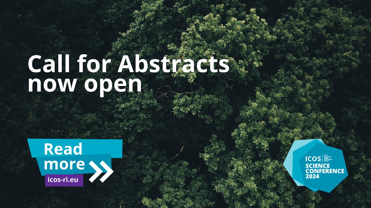 We are pleased to open the Call for Abstracts for ICOS Science Conference 2024! The #ICOS2024SC takes place in Versailles, France & online on 10-12 September, 2024. Submit your abstract by Monday 8 April, 2024 at 13:00 CET. ✍️Read more: bit.ly/49gZ01z