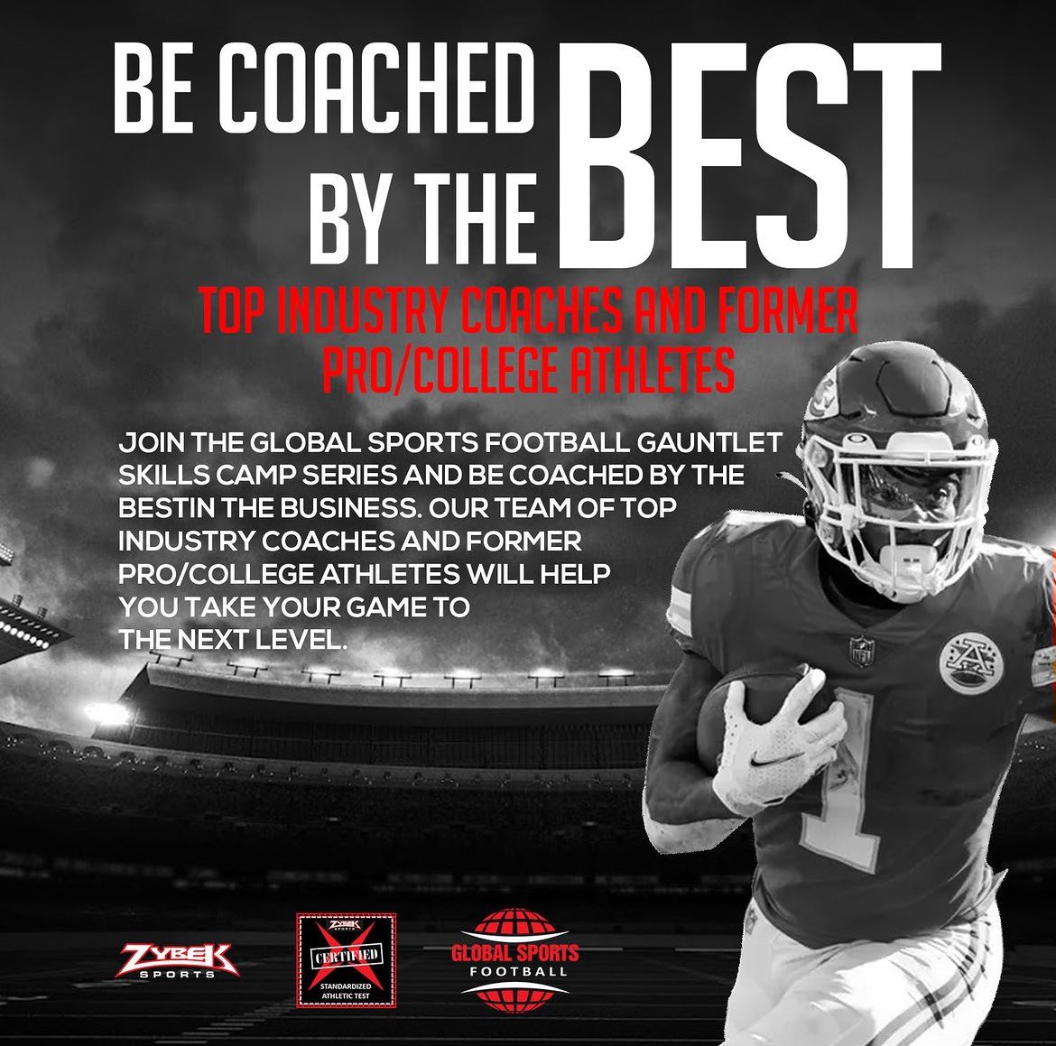 Join the Global Sports Football Gauntlet SAT Combine Series and be coached by the best in the business. Our team of top industry coaches and former pro/college athletes will help you take your game to the next level. #globalsportsathletics #exposure #collegebound #education