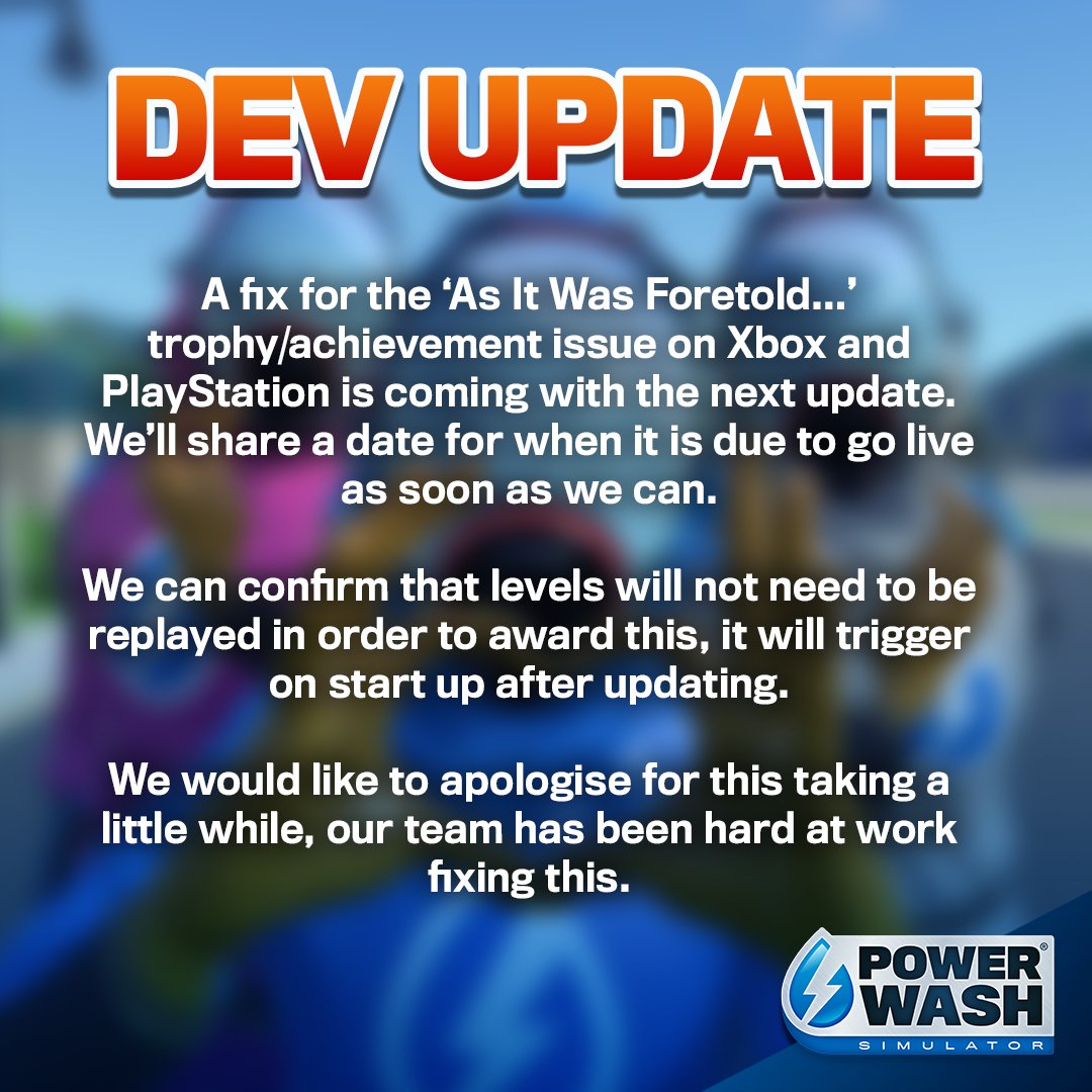 PowerWashSim's tweet image. An update for As It Was Foretold... 💦