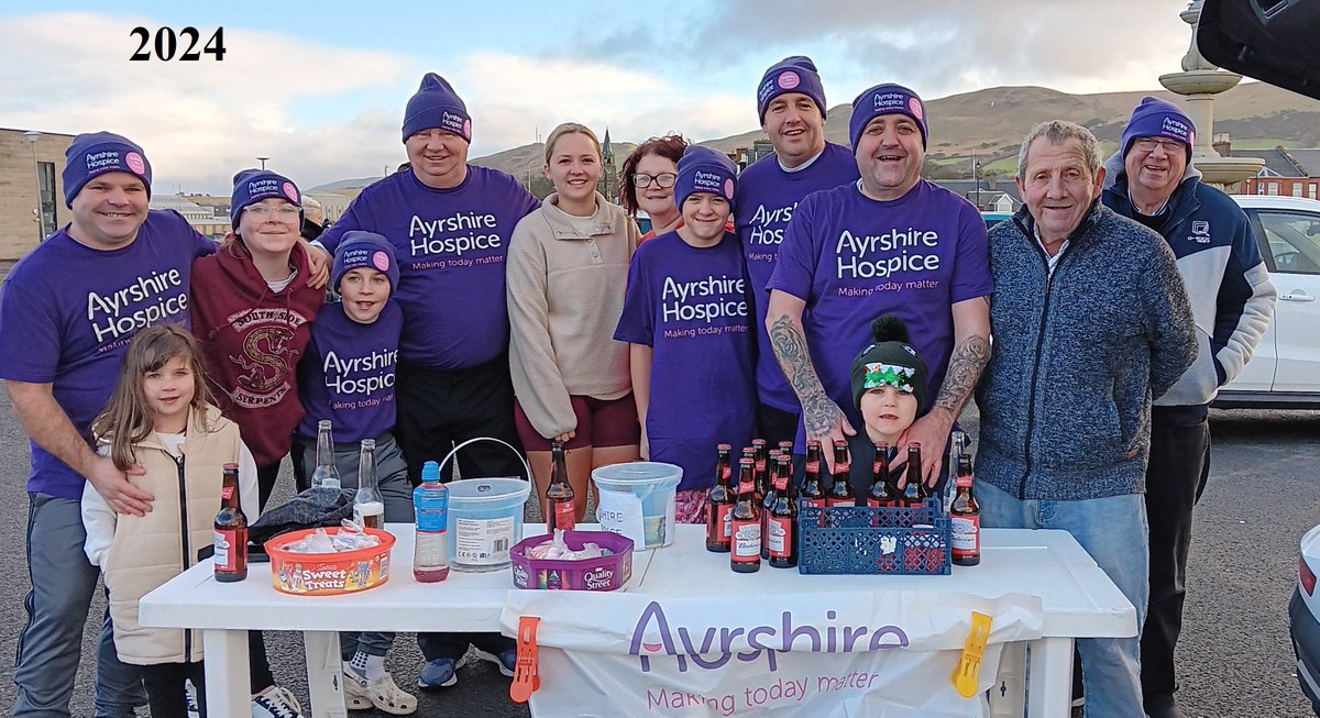 Brrr❄️The plucky Girvan Dippers took to the cold temperatures of the Scottish sea for the 13th time on 1st January raising £962!

This brings their total raised to £9,595.65! Thank you for your support and your courageous fundraising efforts!

#coldwaterdip #communityfundraising