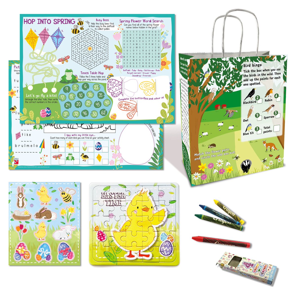 Our children’s #Easter #activitypacks packs are now in stock! Packs include: 🐣An activity sheet of your choice 🐰Sticker sheet 🌷Easter jigsaw 🖍️Wax crayons Plus our bags are printed with food safe inks, #MadeInBritain and packed with fun activities to engage children.