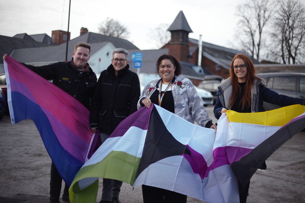 Nottinghamshire Healthcare (@nottshealthcare) on Twitter photo We are proud to have raised the rainbow flag at our Trust HQ today to celebrate #LGBTHM24. Pictured is <a href="/Paul_BIMLtd/">Paul Devlin</a> and <a href="/Ifti_Majid/">Ifti Majid</a> with colleagues showing their support to our #LGBT+ colleagues, service users and communities. <a href="/equalnotts/">Equality, Diversity and Inclusion @NottsHealthcare</a> <a href="/LGBTHM/">LGBT+ History Month 🏳️🌈🏳️⚧️</a> @ThorneNat We are proud to have raised the rainbow flag at our Trust HQ today to celebrate #LGBTHM24. Pictured is <a href="/Paul_BIMLtd/">Paul Devlin</a> and <a href="/Ifti_Majid/">Ifti Majid</a> with colleagues showing their support to our #LGBT+ colleagues, service users and communities. <a href="/equalnotts/">Equality, Diversity and Inclusion @NottsHealthcare</a> <a href="/LGBTHM/">LGBT+ History Month 🏳️🌈🏳️⚧️</a> @ThorneNat