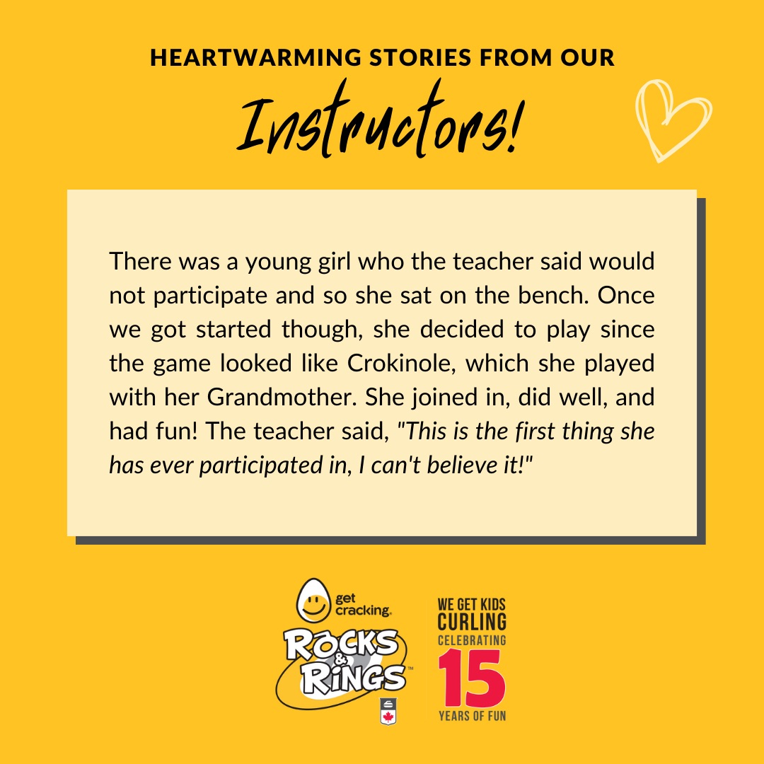 What an amazing story from one of our Rocks & Rings instructors 💕

#HeartwarmingStory #RocksAndRings #GetKidsActive #TryCurling #RRTurns15