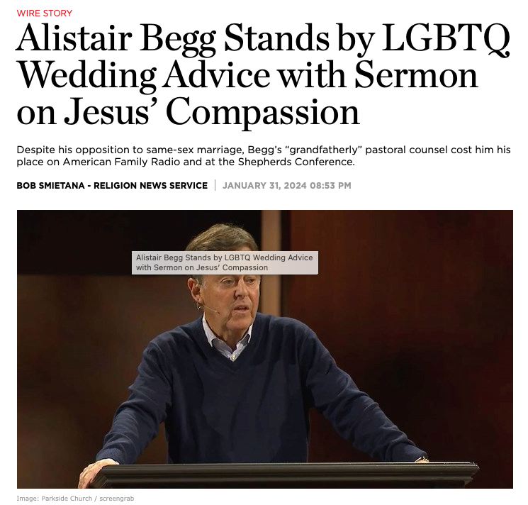 JustinPetersMin's tweet photo. “Pastor MacArthur’s counsel on that issue would be completely different from the counsel Alistair Begg said he gave an inquiring grandmother,” said Phil Johnson, executive director of Grace to You told Religion News Service in an email. “So both agreed that it was necessary for Pastor Begg to withdraw.”

This was undoubtedly a painful and costly decision, but it was the right one and the God-honoring one. I'm grateful for John MacArthur's resolute conviction expressed in kindness; something he has modeled for many decades.
  https://t.co/n2q27vhXop