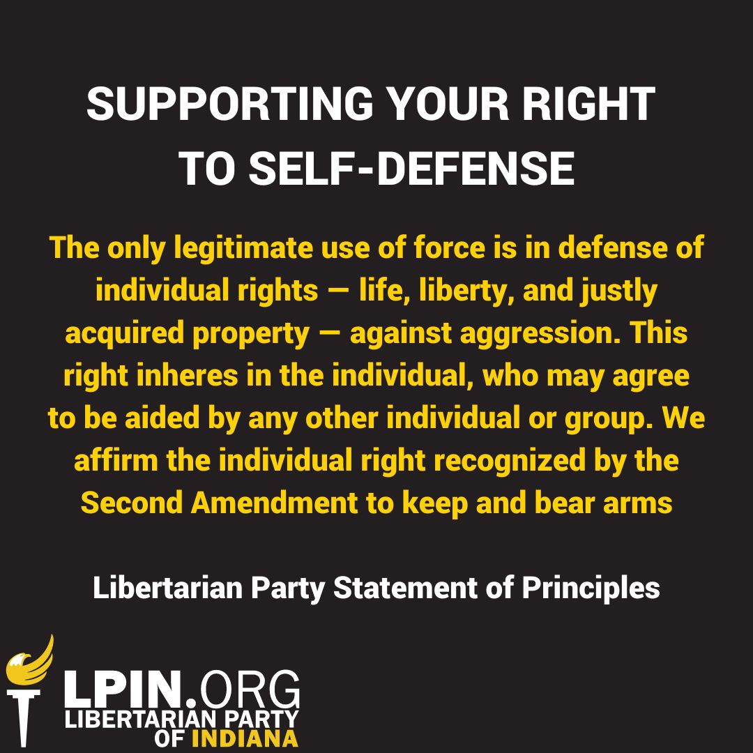 LPINorg's tweet photo. Libertarians support the right to self-defense and oppose the initiation of force to achieve personal or political goals. https://t.co/CLNjskvedE