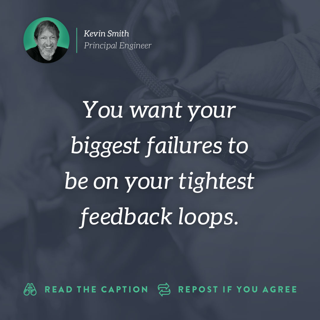 liminalarcgroup's tweet image. One of the biggest contributors to the speed and agility of a #DevTeam is knowing whether or not you've broken something. You want to fail fast and that requires solid testing practices.

If you have a test that can show you a defect within seconds versus weeks later in UAT, then