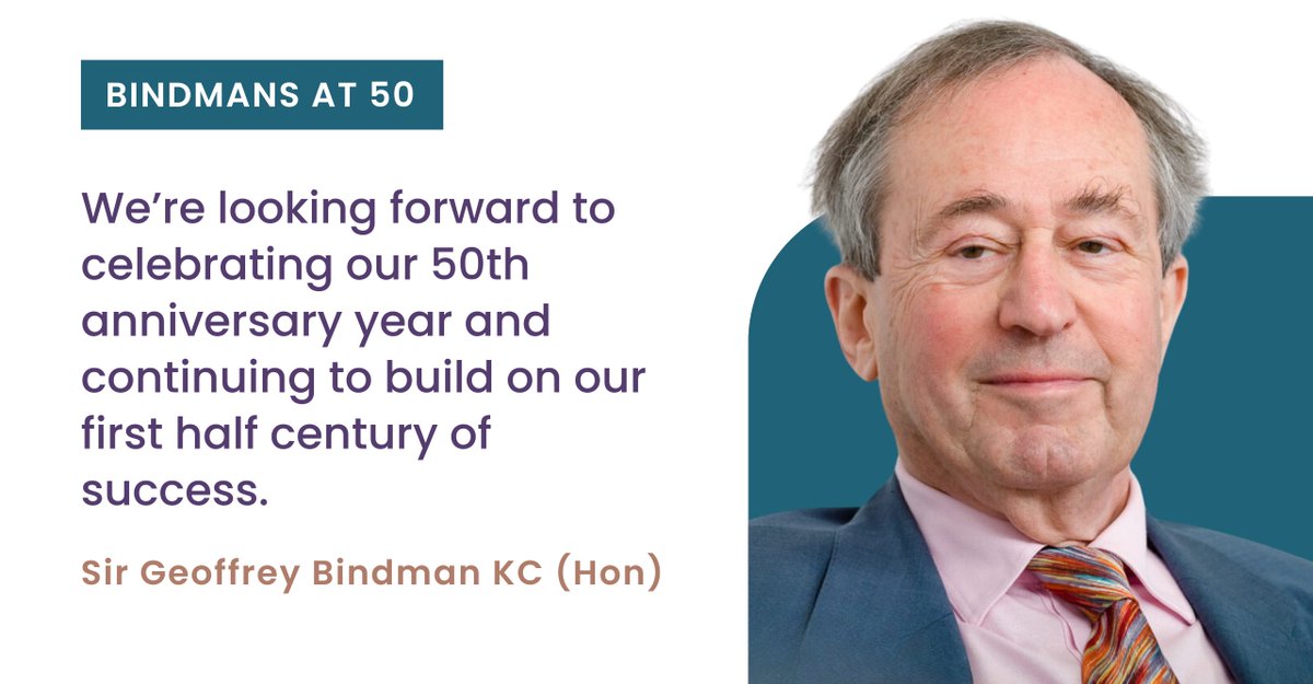 This year marks Bindmans’ 50th year, and we’re proud to be celebrating 50 years of incredible impact. For half a century our firm has been dedicated to making a difference, working at the forefront of the law and pushing the boundaries for our clients. bindmans.com/about-us/our-h…