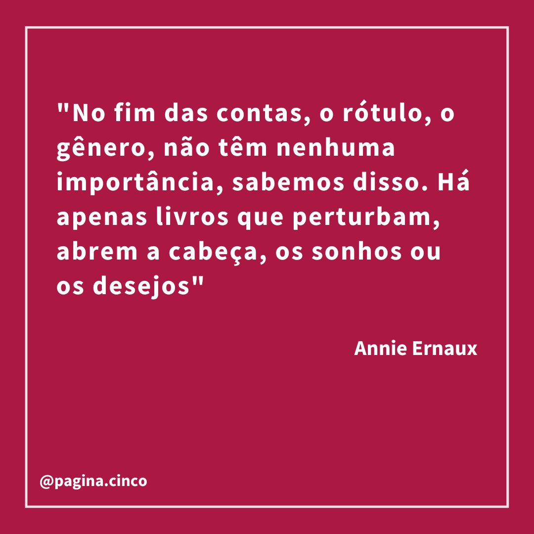 rodcasarin's tweet photo. "No fim das contas, o rótulo, o gênero, não têm nenhuma importância, sabemos disso. Há apenas livros que perturbam, abrem a cabeça, os sonhos ou os desejos"

Da Annie Ernaux. 

Está em "A Escrita Como Faca e Outros Textos" https://t.co/USRPkYDa3M